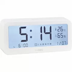 Часы-метеостанция Deli Effective Electronic Alarm Clock 8826 (White) - Фото