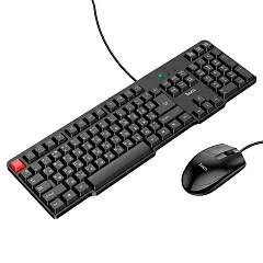 Игровая клавиатура и мышь Hoco GM16 Business (комплект) (Black) - Фото