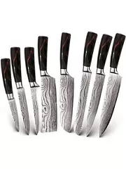 Набор кухонных ножей Spetime 8-Pieces Kitchen Knife Set 8 RE01KN8 (Red) - Фото
