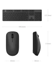 Комплект (компьютерная клавиатура и мышь) MIIW Mouse & Keyboard Set (Black/Черный) - Фото