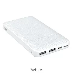 Внешний аккумулятор повербанк Hoco J48 Nimble 10000mAh (White) - Фото