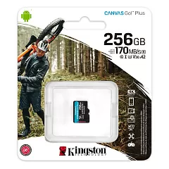 Карта памяти microSD 256GB Kingston Canvas Go Plus microSDXC Class 10 (UHS-I U3 V30, 170MB/s) (SDCG3/256GBSP) RU - Фото