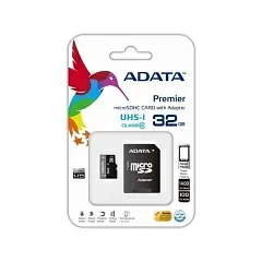 Карта памяти/Флешка ADATA Premier microSDHC 32Gb Class 10 (+ аддаптер SD/Micro SD) - Фото