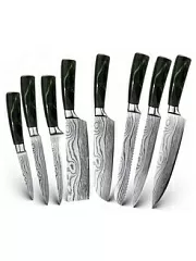 Набор кухонных ножей Spetime 8-Pieces Kitchen Knife Set 8 GE03KN8 (Green) - Фото