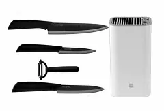 Набор ножей c подставкой HuoHou Nano Ceramic Knifes Set 5in1  - Фото