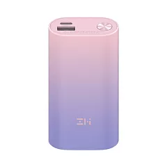 Внешний аккумулятор Power Bank ZMI QB818 10000mAh (Type-C MINI (High-End версия) 3A, 30W) (Purple/Pink) RU - Фото
