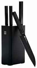 Набор ножей Xiaomi Heat Cool Black (4 ножа + подставка) (HU0076) (Black) EU - Фото