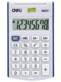 Калькулятор Deli E39217/BLUE синий 8-разр. RU - 1