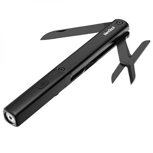 Мультитул фонарик-ножницы-нож Nextool N1 3 в 1 RU (Black) - 1