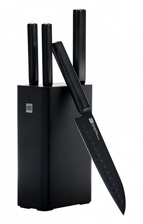 Набор ножей HuoHou Heat Cool Black (4 ножа  подставка) (HU0076) (Black) RU - 1