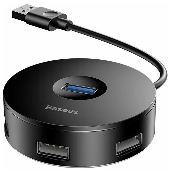 USB-концентратор BASEUS Round Box, Разветвитель, USB - 1xUSB3.0  3xUSB2.0, 1 м, черный - 3