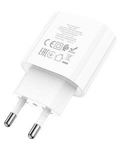 СЗУ HOCO C94A Metro 1xUSB-C, 3А, PD20W,  USB-C кабель Type-C, 1м (белый) - 3