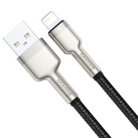 Кабель USB BASEUS Cafule Series Metal, USB - Lightning, 2.4А, 0.25 м, черный - 2