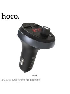 Автомобильный FM-трансмиттер Hoco E41 черный - 2