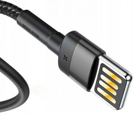 Кабель USB BASEUS Cafule, USB - Lightning, 2.4А, 1 м, серыйчерный, special edition - 6