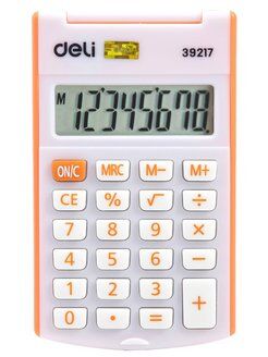 Калькулятор Deli E39217/OR оранжевый 8-разр. RU - 2