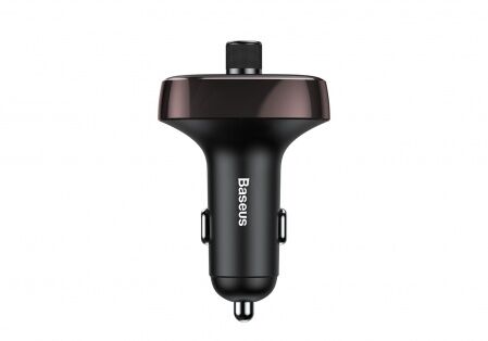 Автомобильное зарядное устройство BASEUS T typed S-09, 2USB, 3.4A, серый, дисплей  Bluetooth, FM - 2