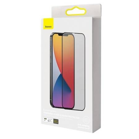 Защитное стекло BASEUS SGAPIPH67N-ATG01 для iPhone 12 6.7, 0.23mm, черный, 2pcs - 8