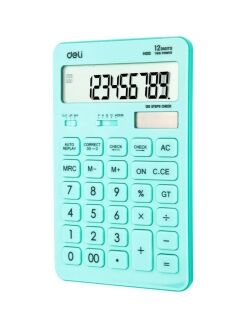 Калькулятор Deli Touch EM01531 голубой 12-разр. RU - 1