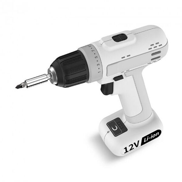 Аккумуляторная дрель-шуруповерт MarsWorker 12V Lithium Drill (белая) MSID1202-02 - 2