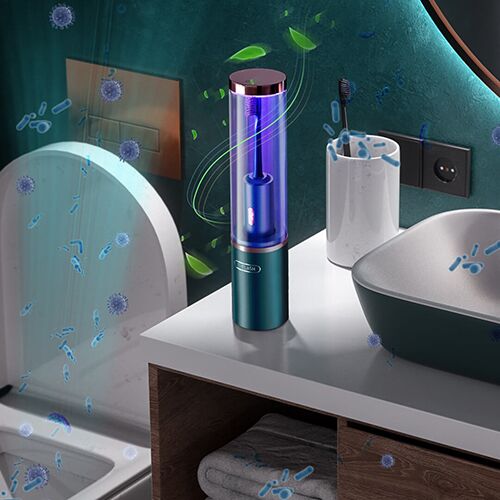 Электрическая зубная щетка со стерилизатором T-FLASH UV Disinfection Sonic Electric Toothbrush Q-05 (Green) - 2