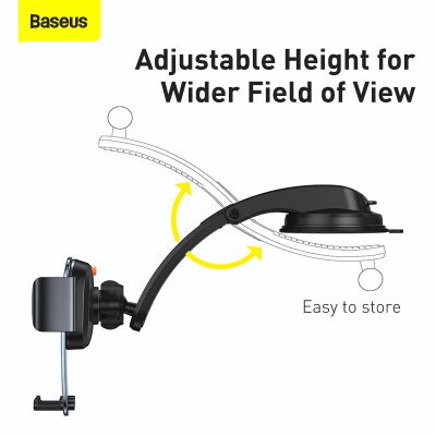 Автомобильный держатель BASEUS Easy Control Clamp (a set), черный, на воздуховодприборную панель - 6