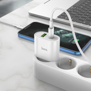 СЗУ HOCO C95A Lineal 1xUSB, 1xUSB-C, 3А, PD20W, QC3.0 (белый) - 3