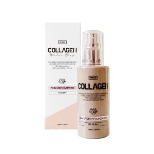 PEKAH Collagen Water Drop Foundation No. 21 Light Beige Увлажняющая тональная основа с коллагеном 21 светло-бежевый SPF20 100мл - 2