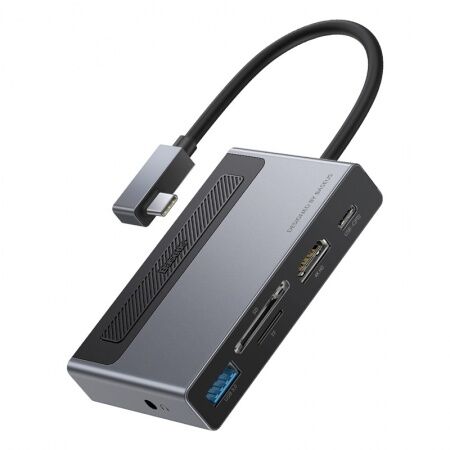 Переходник BASEUS Magic Multifunctional, Разветвитель, Type-C - USB3.0 + 4K HD + TF/SD + jack 3.5, с - 1