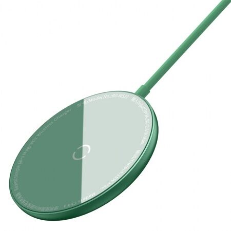 Беспроводное зарядное устройство BASEUS Simple Mini Magnetic BS-W522  Кабель Type-C, 2A, 15W, зелен - 3