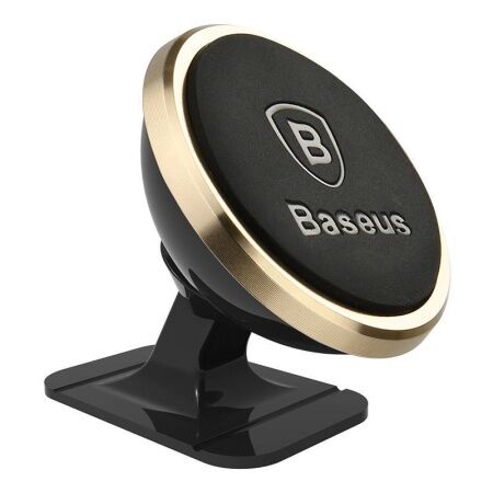 Автомобильный держатель BASEUS 360 Adjustable Magnetic, магнитный, золотой, на клею - 4