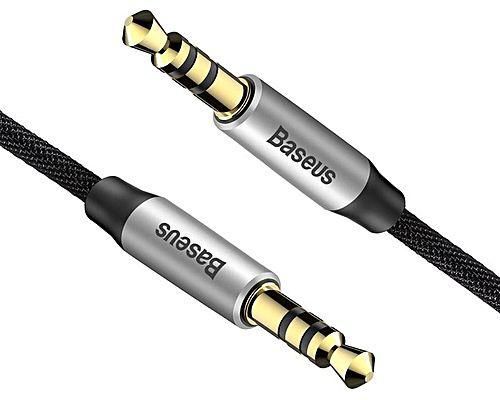 Аудио кабели Baseus Yiven Audio Cable 3.5 Male Audio M30 1.5M (Silver-Black/Серебристый-Черный) - 3
