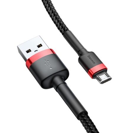 Кабель USB BASEUS Cafule, USB - MicroUSB, 2А, 3 м, красно-черный - 4