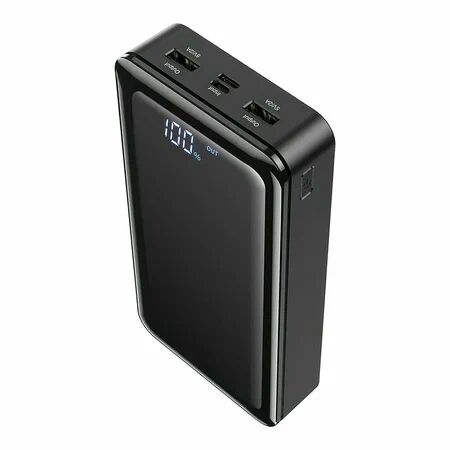 Внешний АКБ BOROFONE BJ8 extreme 30000mAh, 2xUSB, 2A, LED дисплей, Li-Pol (черный) - 2