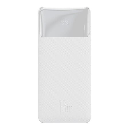 Портативный аккумулятор BASEUS Bipow Digital Display 15W, 3A, 20000 мАч, белый - 1