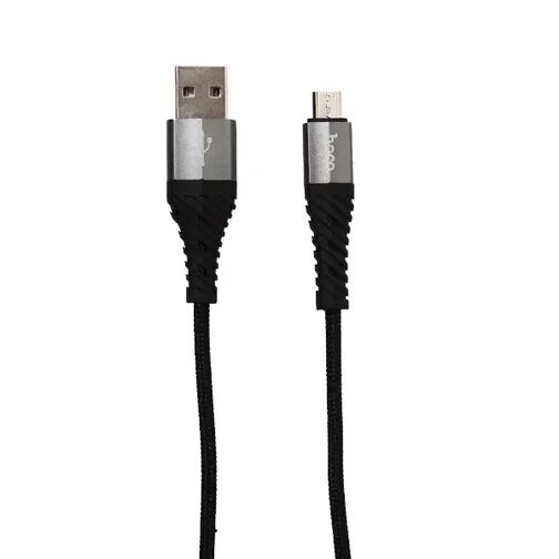 USB кабель HOCO X38 Cool MicroUSB, 2.4А, 1м, нейлон (черный) - 5