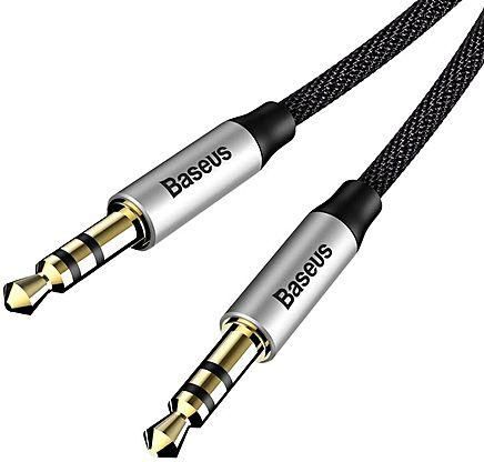 Аудио кабели Baseus Yiven Audio Cable 3.5 Male Audio M30 1.5M (Silver-Black/Серебристый-Черный) - 1