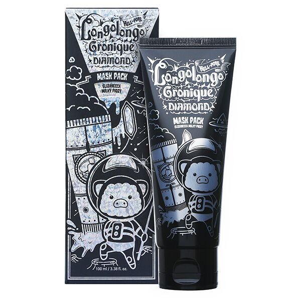 Elizavecca Milky PiggyHell-Pore Longolongo Gronique Diamond Mask Pack Маска-пленка с алмазной пудрой - 2