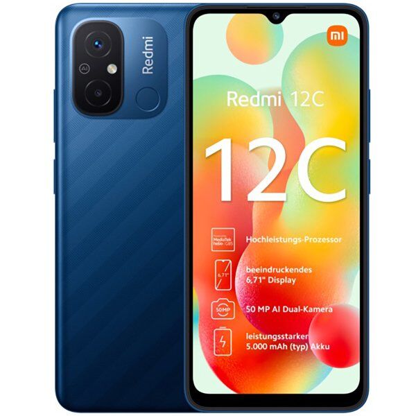 Смартфон Redmi 12С 3Gb/64Gb Blue CN NFC - 1