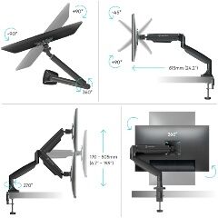 Кронштейн ONKRON G100 BLACK для мониторов 13-32 - 3