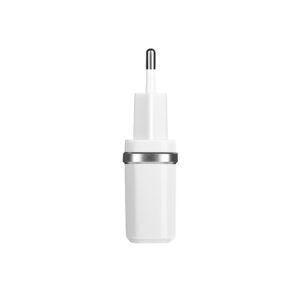 СЗУ HOCO C12 Smart 2xUSB, 2.4А  USB кабель Lightning 8-pin, 1м (белый) - 4