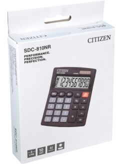 Калькулятор бухгалтерский Citizen SDC-810NR черный 10-разр. RU - 4