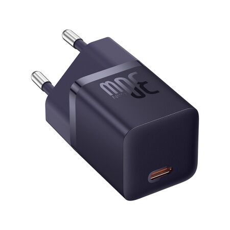 Зарядное устройство BASEUS GaN5 Fast Charger(mini) USB-C, 3A, 30W, фиолетовый - 5