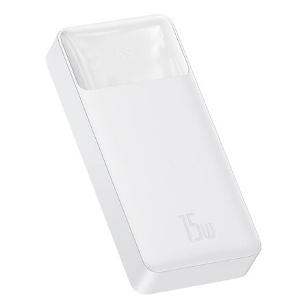Портативный аккумулятор BASEUS Bipow Digital Display 15W, 3A, 20000 мАч, белый - 3