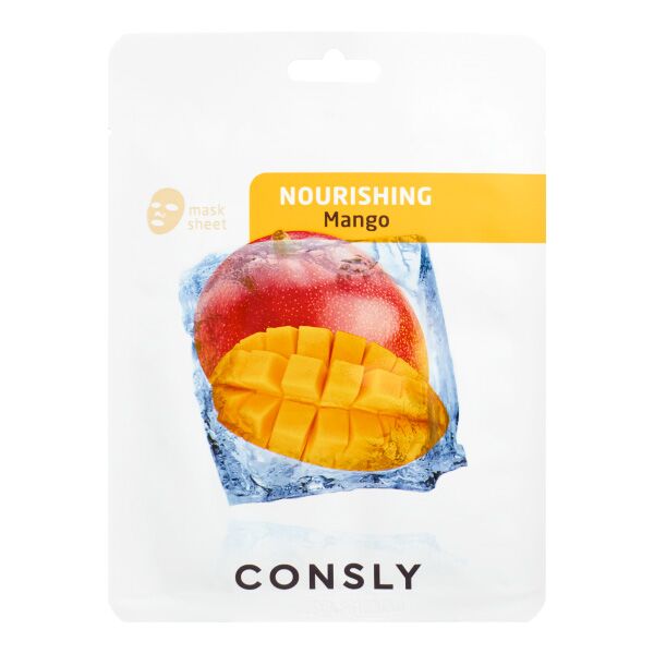 CONSLY Mango Nourishing Mask Pack Питательная тканевая маска с экстрактом манго 