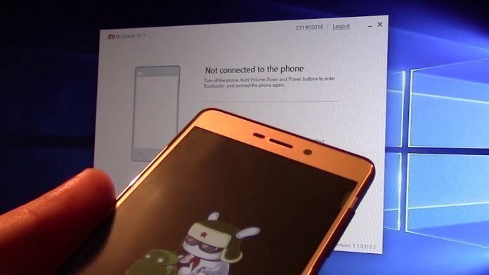 Режим Fastboot на экране Xiaomi