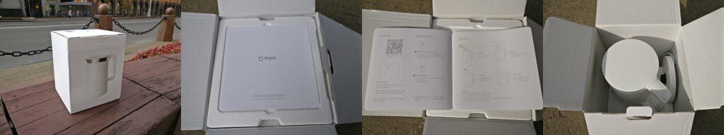 Распаковка дизайнерской красивой упаковки со всеми комплектующими Xiaomi Mijia Smart Kettle