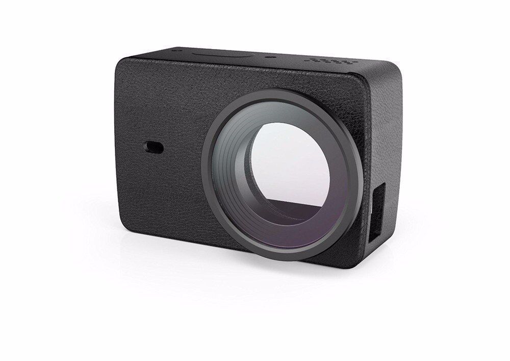 Кожаный чехол + УФ-защитная линза объектива для экшн-камеры Xiaomi Yi 2 4K Action Camera 