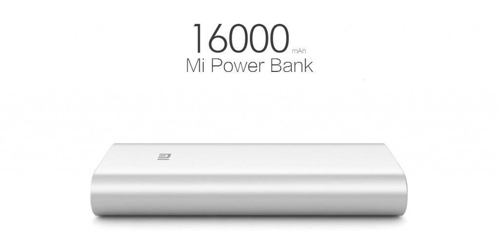 Быстрая подзарядка современной, красивой, портативной аккумуляторно батареи Xiaomi Mi Power Bank 16000 mAh