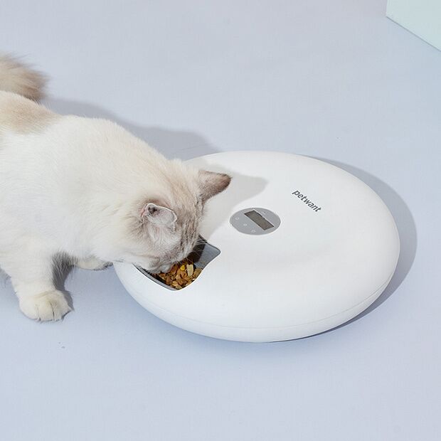 Автоматическая кормушка для животных Petwant F6 Smart Pet Feeder (White) - 4